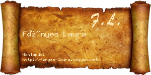 Fényes Laura névjegykártya